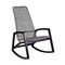 Armen Living Sequoia Outdoor Patio Rocking Chair in Dark Eucalyptus Wood and Gray Rope 840254332270 - alternate 1